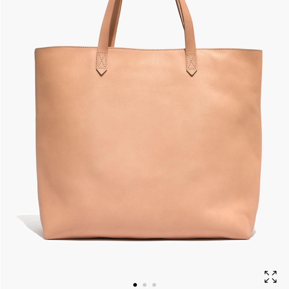 NWT Madewell zip top transport Tan Leather Tote Bag NWT
